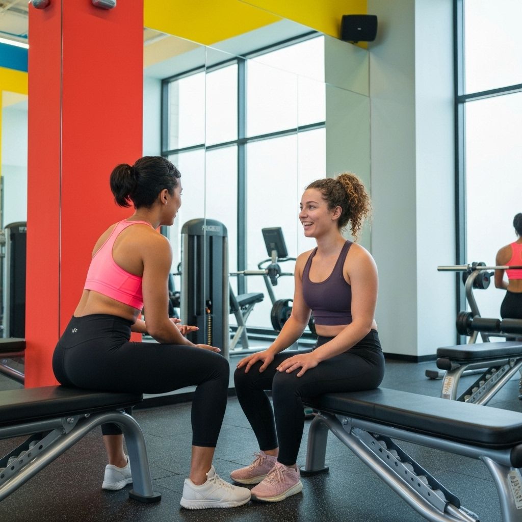 Entrenador personal reuniéndose con cliente